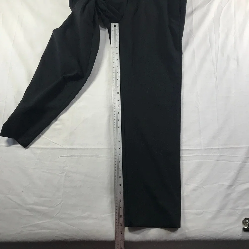 Lauren Ralph Lauren Mens Black Dress Pants Recycled Poly Blend 32W x 30L P32W